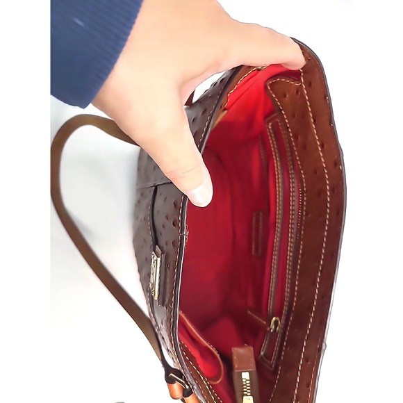 Dooney and Bourke Lexington Ostrich Embossed Leather